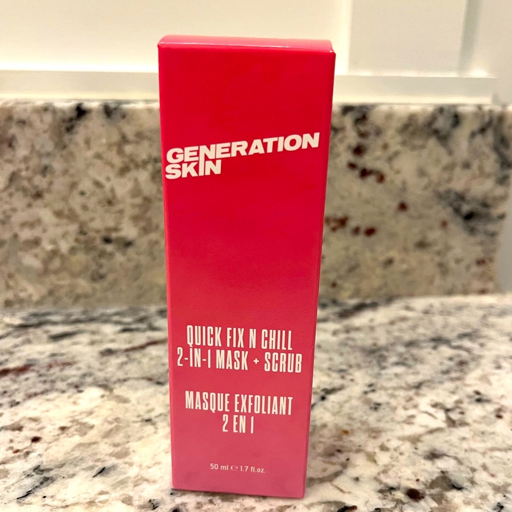 Generation Skin quick fix n chill 2-in-1 mask + scrub. New in box. 1.7 fl.oz